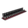 Tekton 3/8 Inch Drive 6-Point Impact Socket Set with Rails, 38-Piece (6-24 mm) SID91211